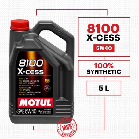 ACEITE MOTUL 8100 X-CESS 5W/40 5L.