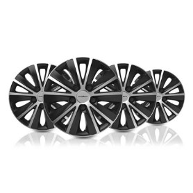 JUEGO DE TAPACUBOS GOODYEAR FLEXO NEGRO /  PLATA 15" MONACO (FLEXIBLE) GOD9054.