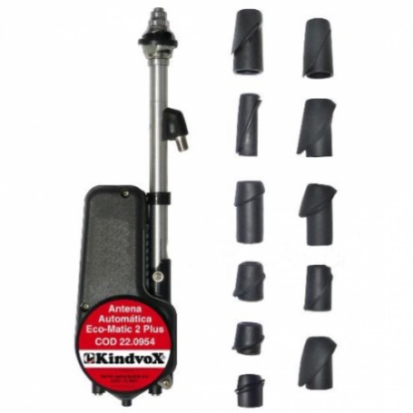ANTENA ELECTRICA CROMADA ECOMATIC NEGRA.