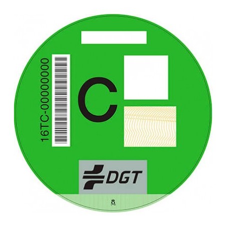 DISTINTIVO MEDIOAMBIENTAL VERDE "C".