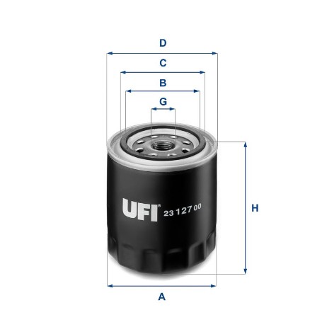 FILTRO DE ACEITE UFI 2312700.