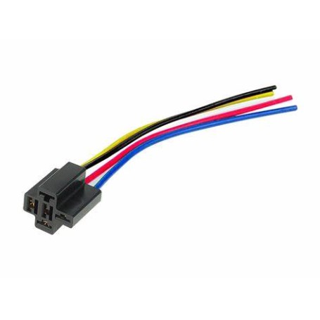 ZOCALO CON CABLES PARA RELES AUTOMOCION 5 PIN 40A.
