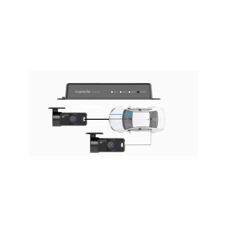 KIT DE CAMARAS DVR DE DOS CANALES QHD 2K 64GB, LYCKA.