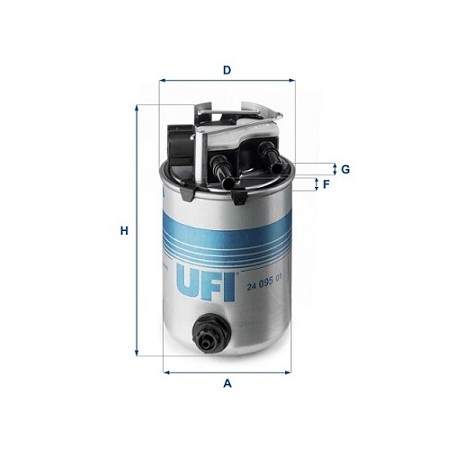FILTRO DE COMBUSTIBLE UFI 2409501.