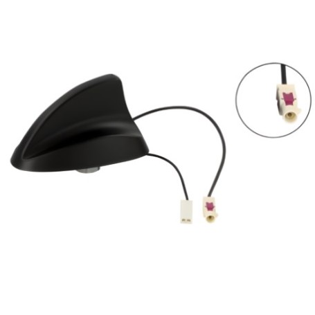ANTENA SHARK AMPLIFICADA AM/FM CON CONECTOR FACKRA.