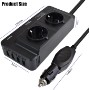 INVERSOR DE VOLTAJE PORTATIL DE 12 A 220V 200W (ONDA MODIFICADA).