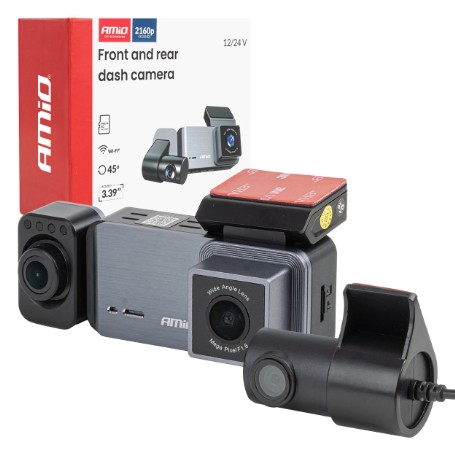 CAMARA DVR AMIO 2160P CON 3 CAMARAS 4K - 1K - 2K.(tarjeta no incluida).